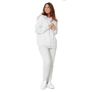 100% coton élégant femmes 2 pièces survêtement ensemble Logo personnalisé hauts courts et jogging sweat écologique nouvelle Collection - Product Image 1