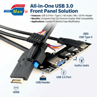 Cable USB 2.0/3.0 para Panel Frontal de Caja de Ordenador, PVC, Audio HD, 0.3m, Conductor de Cobre Puro, Suministro de Fábrica