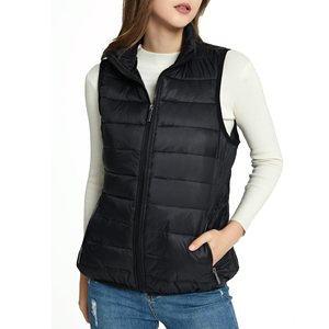 Gilet matelassé respirant pour femme avec rembourrage léger, col montant et fermeture éclair intégrale - Product Image 4