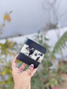 Portefeuille en cuir véritable de haute qualité, imprimé cuir de vache, pour homme, porte-cartes, vente chaude, cadeau pour lui - Product Image 3