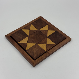 Ensemble de puzzles Tangram en bois faits à la main |   Casse-tête triangulaire en bois de rose indien |   Jeu éducatif IQ pour enfants et adultes - Product Image 6