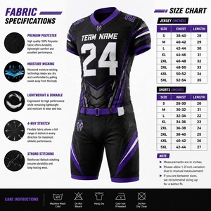 Uniforme de equipo para hombre de nueva temporada, conjunto deportivo con cuello en V de malla, ropa de fútbol americano, camiseta de fútbol americano, jerseys de fútbol americano - Product Image 6
