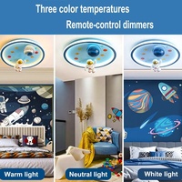 Plafonnier pour chambre d'enfant astronaute créatif Spaceman-Design lampe à suspension moderne plafonnier à LED à intensité variable pour chambre d'enfant