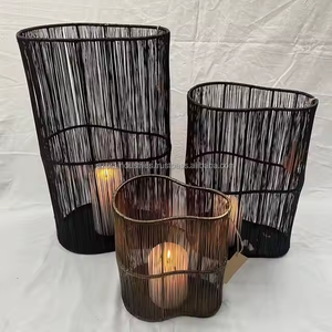 Linterna de Navidad con forma de hierro grabado ciervo de metal hecho a mano con portavelas Navidad hecha a mano - Product Image 3