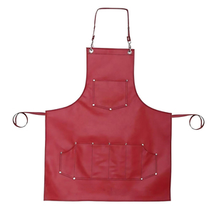 Unisex Genuine Leather Apron with Pockets Breathable Quick Dry Waterproof Professional Workwear Kitchen Workshop Uniform - Product Image 3