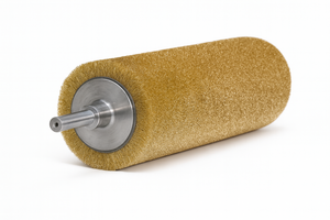 Heavy Duty Brass Coated <b>Wire</b> Roller <b>Brush</b> for Sheet Metal Cleaning Surface Finishing <b>Brush</b> - Product Image 2