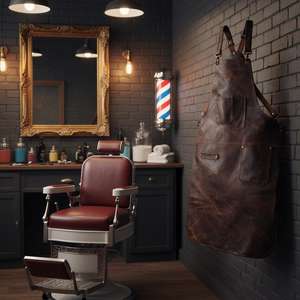 Tablier de Chef Gourmet en Cuir avec Boucle à Libération Rapide, Protection Professionnelle Anti-Odeur, Vêtement de Travail de Cuisine Unisexe LPN-0215 - Product Image 3