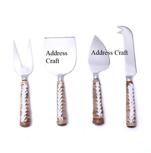 Best Seller 3-Piece <b>Cheese</b> <b>Knife</b> <b>Set</b> With Marble Handle Gold Plated Stainless Steel Blades Eco-Friendly Durable Spike <b>Knives</b> - Product Image 4