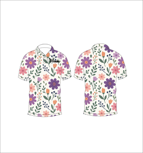 เสื้อโปโลพิมพ์ลายดอกไม้สำหรับผู้ชาย แขนสั้น สวมใส่สบาย เหมาะสำหรับฤดูร้อน เล่นกอล์ฟ น้ำหนักเบา มีปก แฟชั่น - Product Image 3