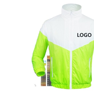 Custom Printed Logo Outdoor Windbreaker Jacket for Men Spring Design Casual Varsity Safari Style with Zipper Closure - Product Image 1