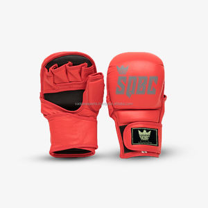 4oz & 7oz Custom MMA <b>Gloves</b> PU Leather Black Sparring Grappling Shooter Mitts for Muay Thai & Boxing Training - Product Image 5