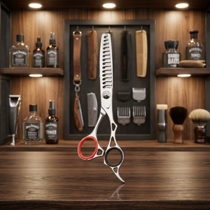 Ciseaux à effiler en acier inoxydable à 15 dents, bord partiellement dentelé, pour la coiffure et la découpe de tissus - Product Image 4