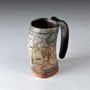 Jarra de Cuerno Vikinga Hecha a Mano, Jarra de Cerveza, Arte Folclórico Escandinavo - Product Image 3