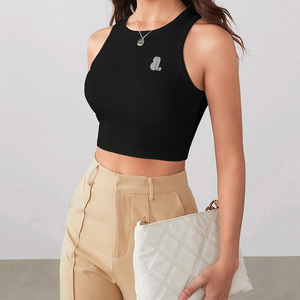 Camisetas sin Mangas para Mujer, Deportivas Casuales, Ecológicas, de Secado Rápido, Transpirables, Jersey de 220g, Algodón con Spandex, Cuello Redondo - Product Image 4