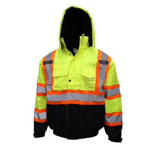 Customise Outdoor Class 2 <b>Waterproof</b> Polyester <b>Work</b> Safety Jacket Safety Jacket Winter Workwear Jacket with Reflective Safety - Product Image 1