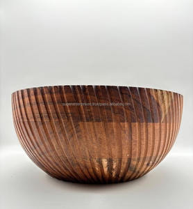 Moderna y Minimalista Tazón de Madera para Servir que Combina Funcionalidad Práctica y Belleza Estética para la Mesa de Comedor - Product Image 5