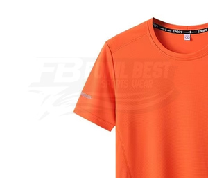 T-shirt décontracté à manches courtes pour homme, grande taille, été, fin, uni, anti-boulochage, séchage rapide, col rond, en tissu tricoté 180 grammes, vierge, taille US - Product Image 5