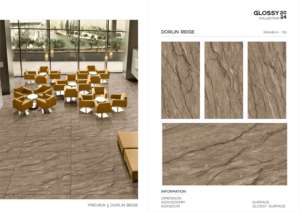 Baldosa de Porcelana Pulida Brillante Royal, Formato Grande 600x1200, para Pared y Suelo, Uso Interior y Exterior Moderno - Product Image 3