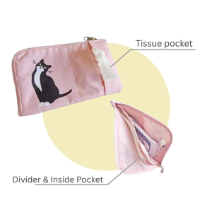 Bolsa de Almacenamiento para Mascarillas con Diseño de Animales, con Compartimentos con Cierre, Organizador de Mascarillas con Diseño de Gatos y Perros, Ideal para Regalo (Poliéster) - Product Image 2