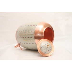 Distributeur d'eau en cuivre pur de qualité supérieure avec un design floral peint à la main, pot Matka avec robinet en laiton anti-fuite pour la maison et le bureau - Product Image 4