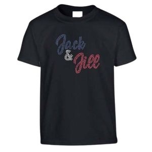 เสื้อยืดคอกลมแขนสั้นสีดำสำหรับวัยรุ่นพร้อมดีไซน์ประดับเพชรสำหรับใส่ไปโรงเรียนทุกวันสตรีทแวร์เสื้อผ้าที่สวมใส่สบาย - Product Image 1