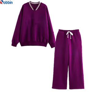 Survêtement de sport pour femme de haute qualité, écologique, en polaire de luxe, style hip-hop, couleur personnalisée, élégant, avec cordon de serrage, design 2-en-1, couleur unie - Product Image 3