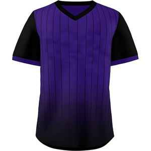 เสื้อเบสบอลแขนสั้นผู้ชาย โพลีเอสเตอร์ 100% 220 GSM แห้งเร็ว พิมพ์ลายโลโก้ตามสั่ง ดีไซน์ล่าสุด 2026 - Product Image 2