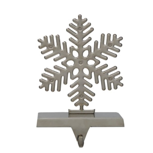 Lighted Snowflake Christmas Stocking Holders For <b>Mantel</b> White LED Light Up Heavy Duty Metal <b>Fireplace</b> Stocking Hangers Weighted - Product Image 6