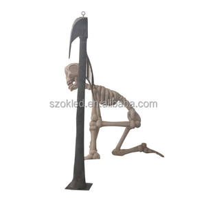 Esqueleto gigante Arco de Halloween Vela grande de Halloween Escoba embrujada grande con silla de bruja Pilar Recluse - Product Image 6