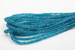 ลูกปัดอัญมณีทรงเหลี่ยมเพชรพลอยเทียมสีนีออนสีน้ำเงินธรรมชาติขนาด3-5มม. - Product Image 2