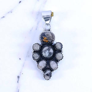 Colgantes Finos de Plata de Ley 925 con Diseño Natural y Elegante, Gema de Jaspe Caballo Salvaje, Precio al por Mayor, Joyería de Calidad, Regalo para Ella - Product Image 1