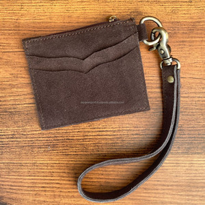 Monedero de cuero de ante para mujer, monedero Stich para botas, monedero pequeño de cuero genuino, gran oferta de moda, monedero Unisex - Product Image 5