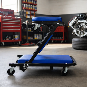 Siège d'atelier convertible 3-en-1 Z Creeper avec roues, capacité 350 lbs, pliable, pour garage automobile GAPGAR033 - Product Image 4