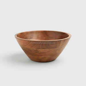 Bol en bois poli de haute qualité fabriqué à la main pour bol et ustensiles de cuisine de haute qualité et utilisation de nouilles à soupe en bois de service - Product Image 4