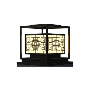 Lámpara de poste para puerta de acero/inoxidable de 1 año de duración, 3500K (blanco cálido), Viet Nam CM Decor, para exteriores/paredes/villas/jardines, CA 220V (± 10%), LED negro - Product Image 1