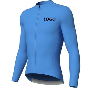 เสื้อจักรยานแขนยาวสีเขียวสำหรับผู้ชายแบบสั่งทำพิเศษ ซิปเต็มตัว ระบายอากาศได้ดี ผลิตจากโพลีเอสเตอร์ ขายส่ง บริการ OEM - Product Image 3