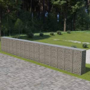 Mur de gabions avec couvertures en acier galvanisé 354 "x 19.7" x 59 "Arrangements saisonniers extérieurs - Product Image 1