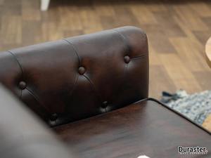 Brown Chesterfield Two Seater Leather <b>Sofa</b> Premium Eco Friendly Tufted Upholstered Solid <b>Wood</b> <b>Frame</b> L-Shape Foam Living Room - Product Image 2