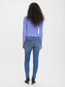 Women Korean Cozy Ribbed <b>Turtle</b> <b>Neck</b> Pullover Long Sleeve Knit Top Scalloped Hem Casual Spring <b>Sweater</b> - Product Image 2