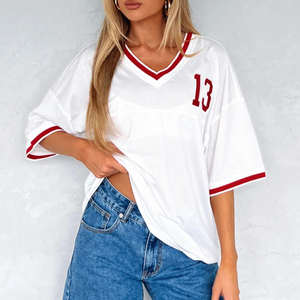 T-shirts en jersey à séchage rapide, coupe ample, avec impression en relief, pour le football, le baseball, le basketball, t-shirts en mesh - Product Image 1