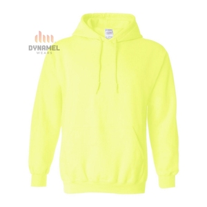 Sudadera con Capucha para Hombre DYNAMEL WEARS, Color Amarillo Sólido, Felpa de Algodón, Sudaderas Personalizadas, 100% Algodón, Peso Pesado - Product Image 1