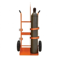 Chariot à double cylindre robuste sur mesure OEM, capacité 500 lb, avec œil de levage supérieur, roues pneumatiques/à mousse en option
