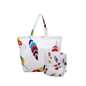 Écologique 100% coton Joli sac à provisions en coton imprimé sans azo à la mode avec poignée automatique en coton à taux compétitif - Product Image 1