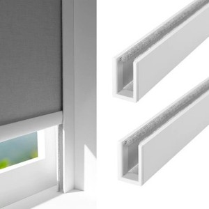 Rail latéral en aluminium de 50 mm avec système de fixation intégré pour stores enrouleurs anti-UV - Product Image 4