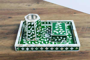 Porte-encens fait main MOP avec plateau décoratif Coffret cadeau Eid Ramadan - Product Image 5