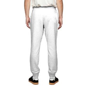 Men's White Cotton Sweatpants <b>Elastic</b> <b>Waist</b> Drawstring Embroidered Logo Casual Joggers Autumn Wear - Product Image 2