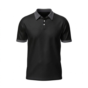 Polo en coton et polyester pour homme Bosha 2023, manches courtes, couleur unie, broderie, séchage rapide, décontracté, ODM, blanc, vêtements de sport - Product Image 4