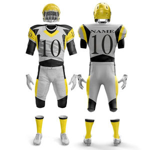 Conjunto de Pantalones y Camiseta de Fútbol Americano de Corte Atlético con Estampado Personalizado, Tela Ligera y Acolchado - Product Image 6