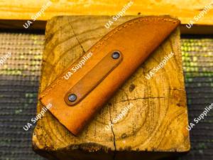 Funda de Cuero Moderna Hecha a Mano de Alta Calidad para Cuchillos, de Piel de Vaca Genuina, con Presilla Vertical para Cinturón, Ligera, para Caza y Camping - Product Image 5
