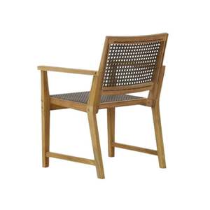 Modern Eco-Friendly Wood Sivo <b>Dining</b> <b>Chair</b> with Woven Seat and Backrest Stable Design for Home Furniture Hotel & Home Office - Product Image 2